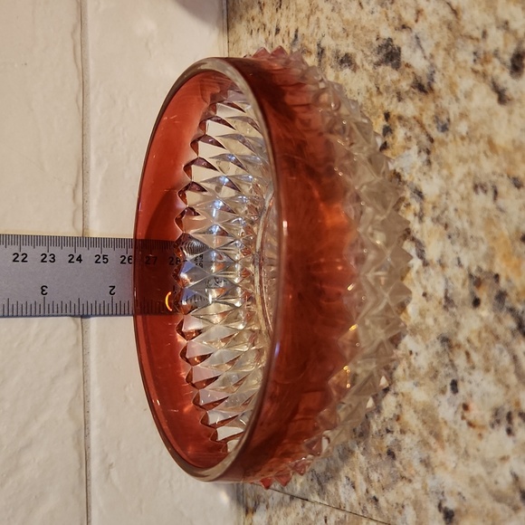Vintage Indiana Glass Diamond Point Ruby Bowls - Picture 7 of 7
